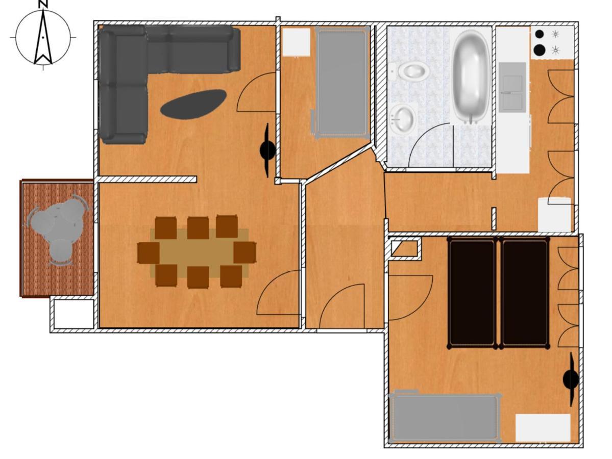 Apartment, Balkon, Sonnig, Wifi, Parkplaetze, Naehe Zentrum Iéna